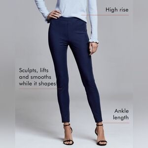 Banana Republic Navy Ankle-Length Slim Ponte Pants